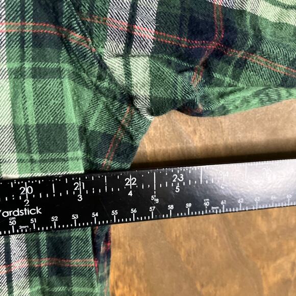 Uniqlo Mens Shirt Green White Plaid Flannel Button Down 100% Cotton XLarge - Picture 8 of 13